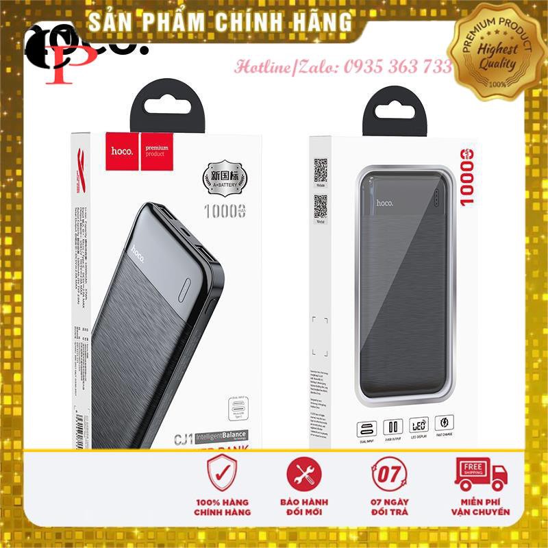 Sạc dự phòng CHÍNH HÃNG pin sạc dự phòng HOCO CJ1 10.000mAh lõi pin Polymer giúp pin đạt khối lượng siêu nhẹ siêu bền