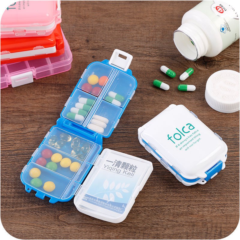 Khay Đựng Thuốc 7 Ngày FOLCA, Hộp Đựng Nhỏ Chia Thuốc Mini Tiện Lợi