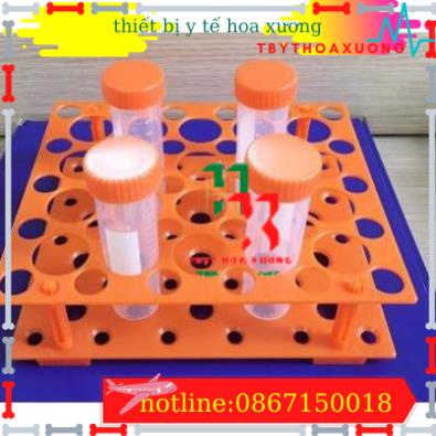Giá Đựng Ống Nghiệm, ống Ly  Tâm , Ống Falcon 10ml,15ml,50ml, Màu Cam