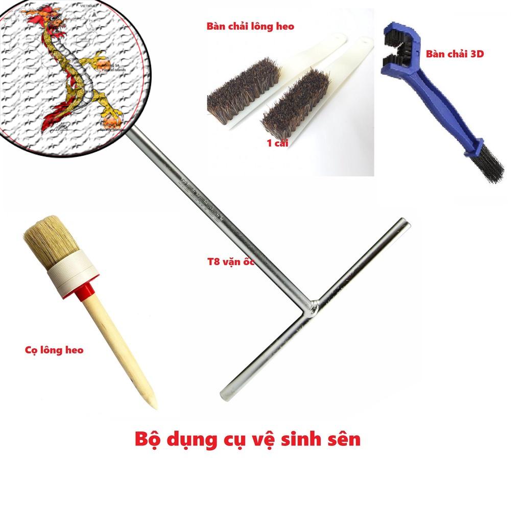 [GIÁ SẬP SÀN]Dụng cụ vệ sinh sên-Bàn Chải Chà Sên 3D,bộ cọ rửa vệ sinh lông heo đánh bay vết bẩn cứng đầu trên cọng sên