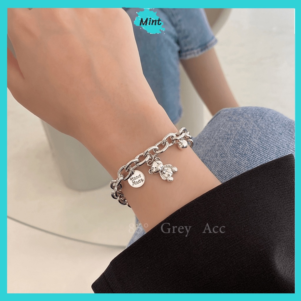 Vòng Tay Hình Gấu Cực Xinh ❤️FREESHIP❤️ Lắc Tay Xích Hình Gấu Dễ Phối Đồ Xinh Xắn