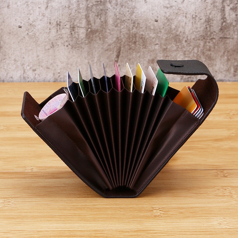 Ví Da Đựng Tiền / Thẻ Đa Năng Cỡ Lớn Có Khóa Cài Thời Trang Cho Nam