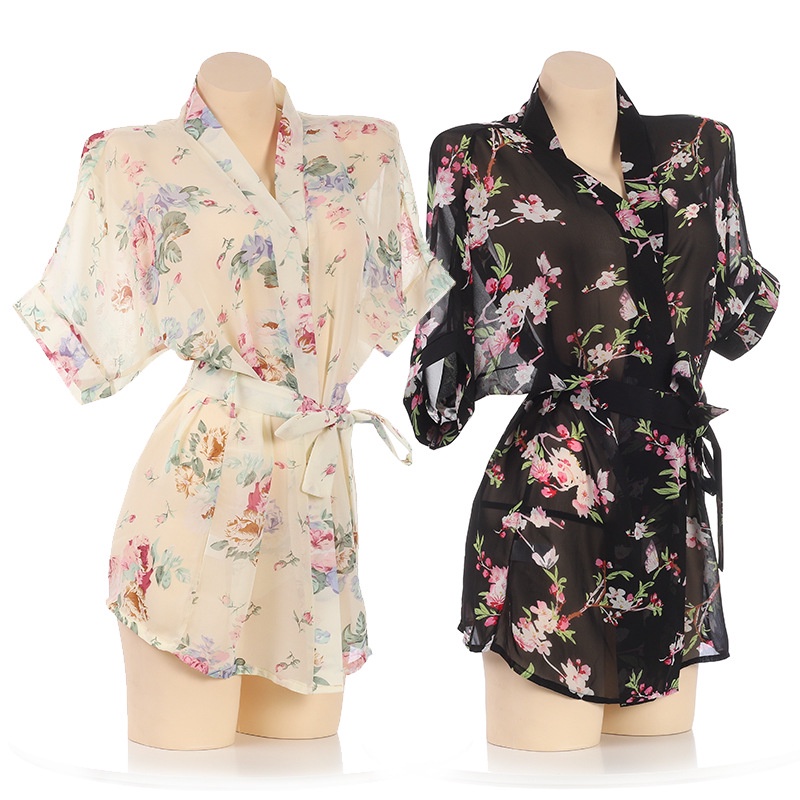 Áo choàng ngủ voan hoa xuyên thấu nhiều hoạ tiết  ACH005 - QuinBee | BigBuy360 - bigbuy360.vn