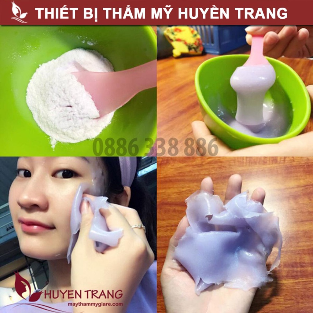 Mặt Nạ Thạch Collagen Hoa Oải Hương Trong Suốt 100g Thu Nhỏ Lỗ Chân Lông, Dưỡng Ẩm, Trắng Da - Thẩm Mỹ Huyền Trang