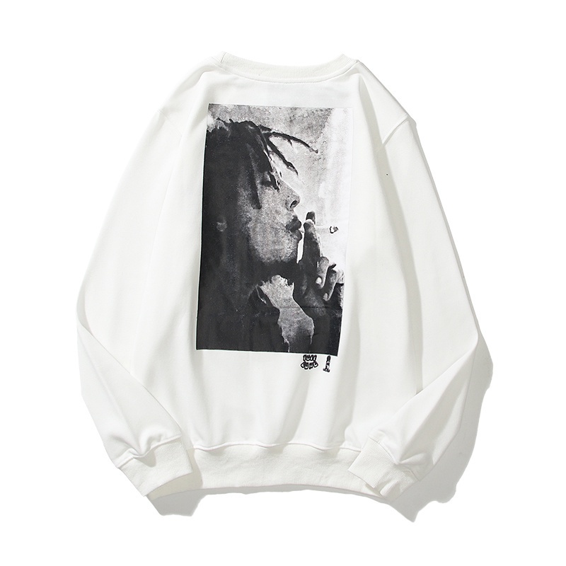 Áo nỉ dài tay cổ tròn in chữ ITEM Off-White