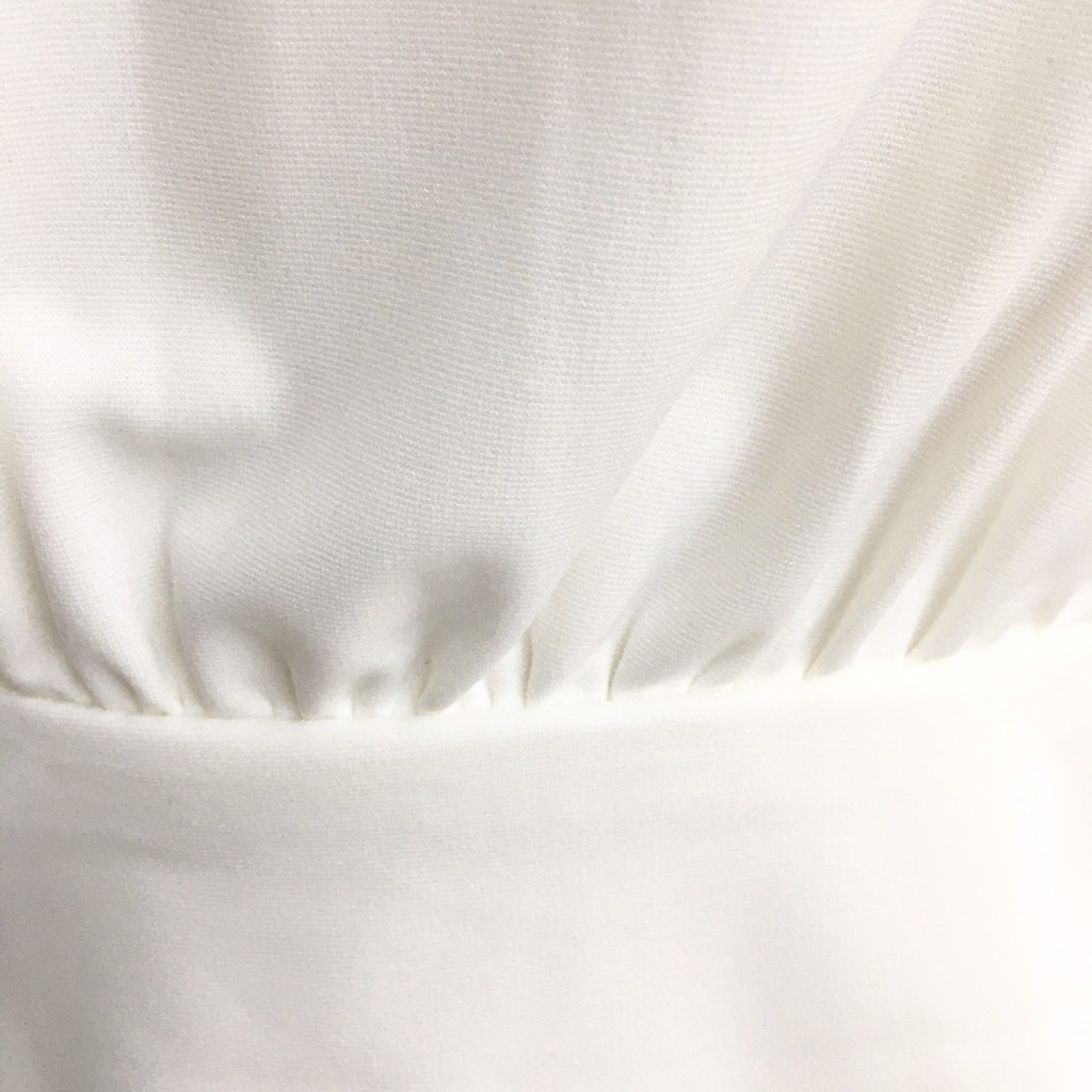 Đầm body dây rút hở eo tay bo phồng