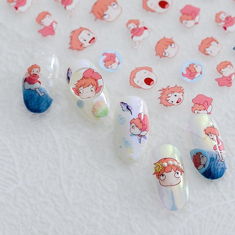 OCEANMAP Miếng Dán Trang Trí Móng Tay Tự Dính Họa Tiết Thỏ Melody Hoạt Hình Kiểu Nhật Bản