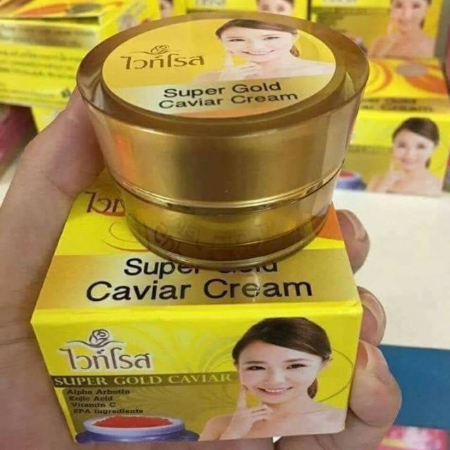 Kem Dưỡng Trắng Da Face Super Gold Caviar Thái Lan