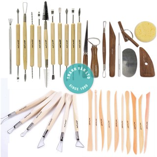Bộ Dụng Cụ Làm Đất Sét Nghệ Thuật, Đồ Gốm, Polymer, Ceramic Clay, dùng nặn tạo hình làm mịn điêu khắc texture,Mont Marte