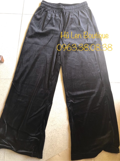 QUẦN NHUNG ỐNG RỘNG CÓ SIZE ĐẠI (KÈM HÌNH THẬT)