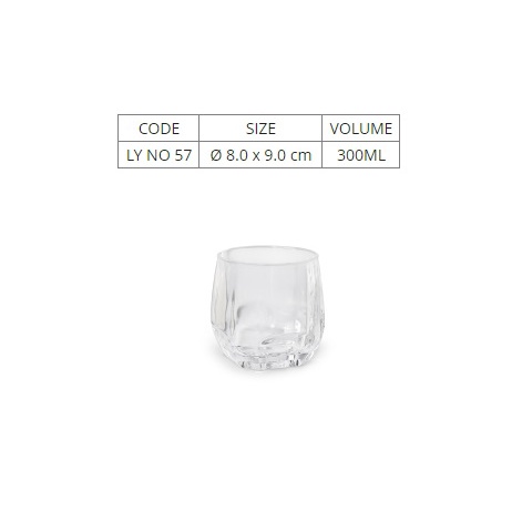 Ly Nhựa Trong Kiểu Lùn 300ml -No57