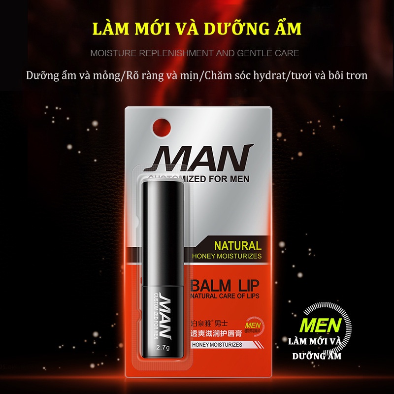 [HCM] Son môi 2 trong 1 dành cho nam giới Dưỡng ẩm và Ngăn ngừa Môi thâm-M-TS