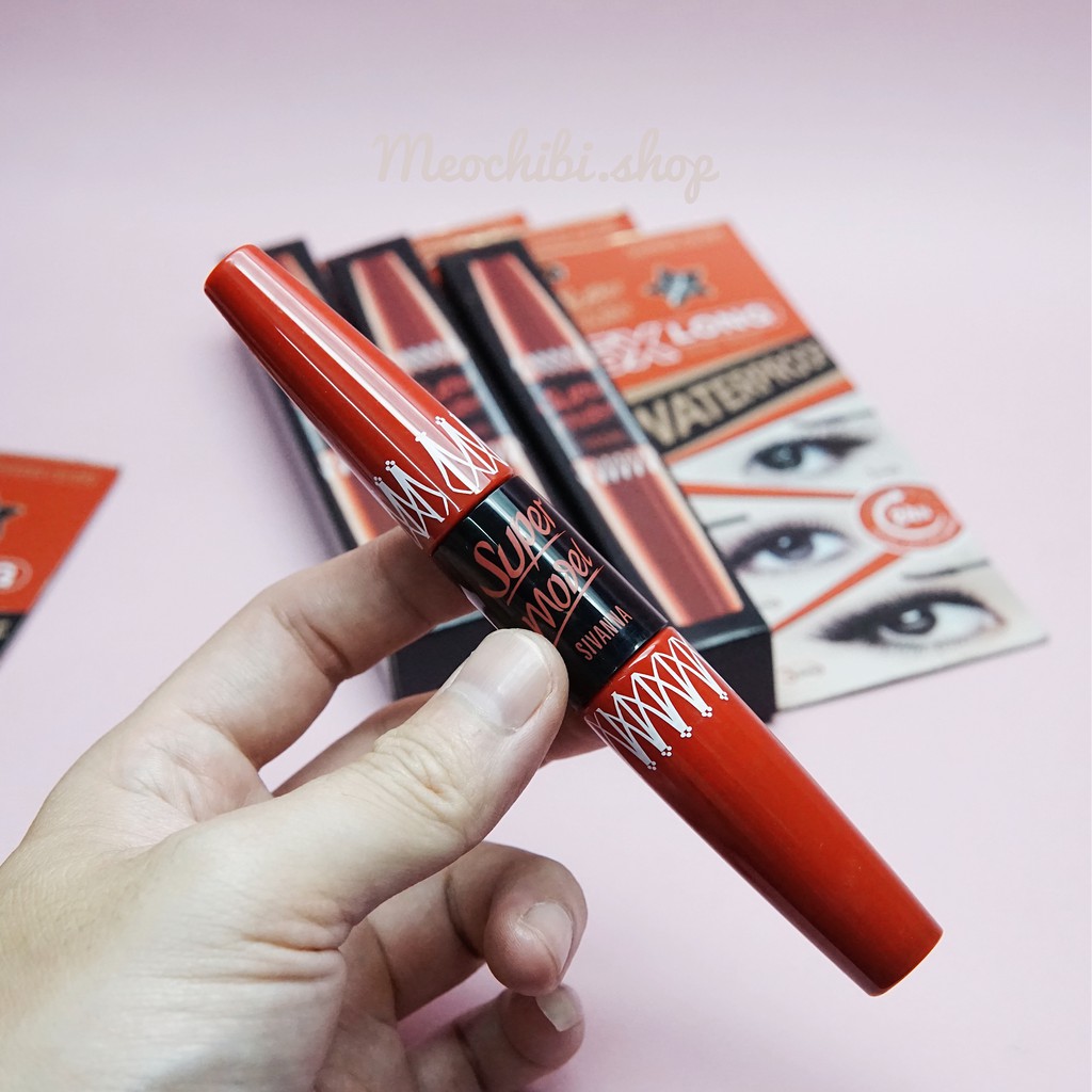 Chuốt mi Mascara Sivanna Super 5X làm dài mi gấp 5 lần kháng nước tốt