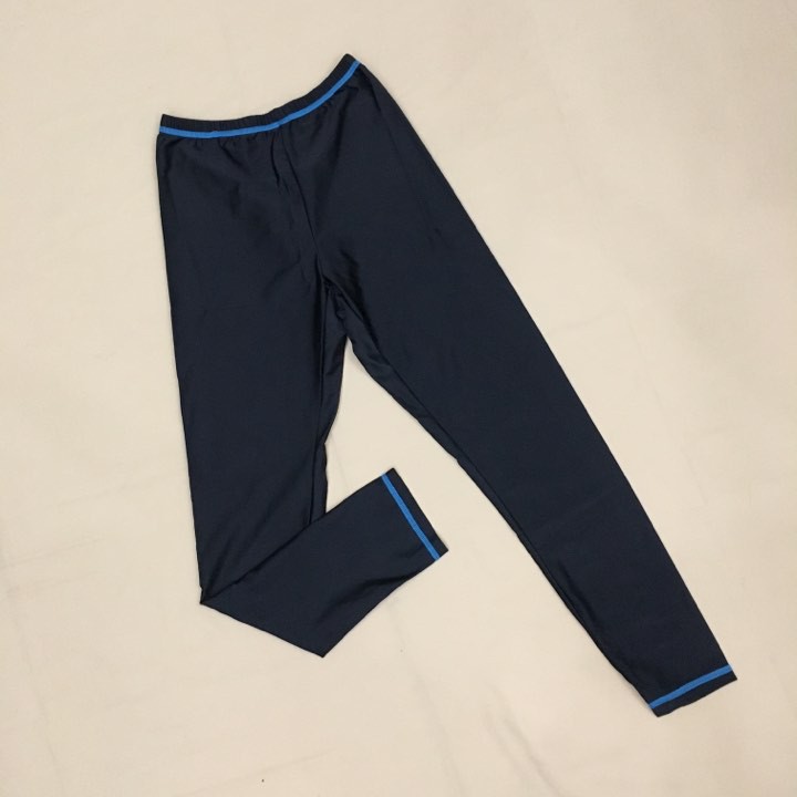 Quần bơi nữ dài viền chỉ xanh chất thun lạnh đẹp - ảnh thật | BigBuy360 - bigbuy360.vn