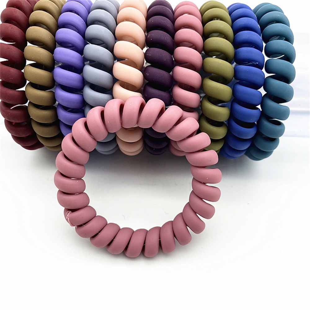 Dây Buộc Tóc Cao Su Co Giãn Không Để Lại Dấu Vết Màu Mờ Dành Cho Nữ