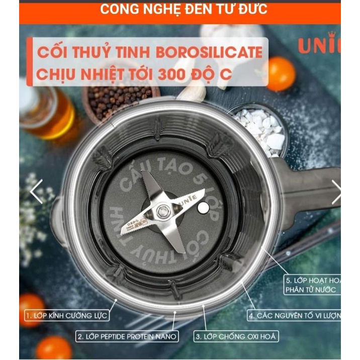 Máy làm sữa hạt Unie V8S 10 chức năng nấu đa dạng Hàng chính hãng