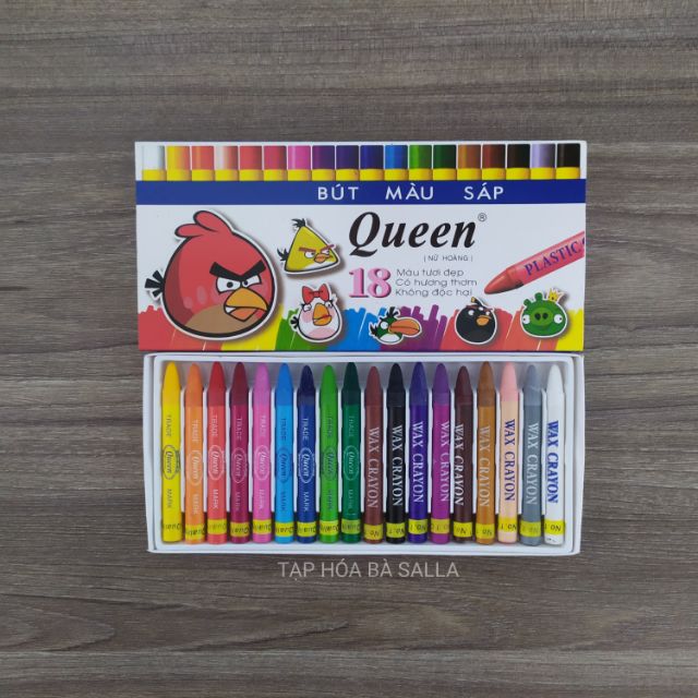 Sáp màu - Bút chì màu sáp 18 màu Queen ( NỮ HOÀNG )