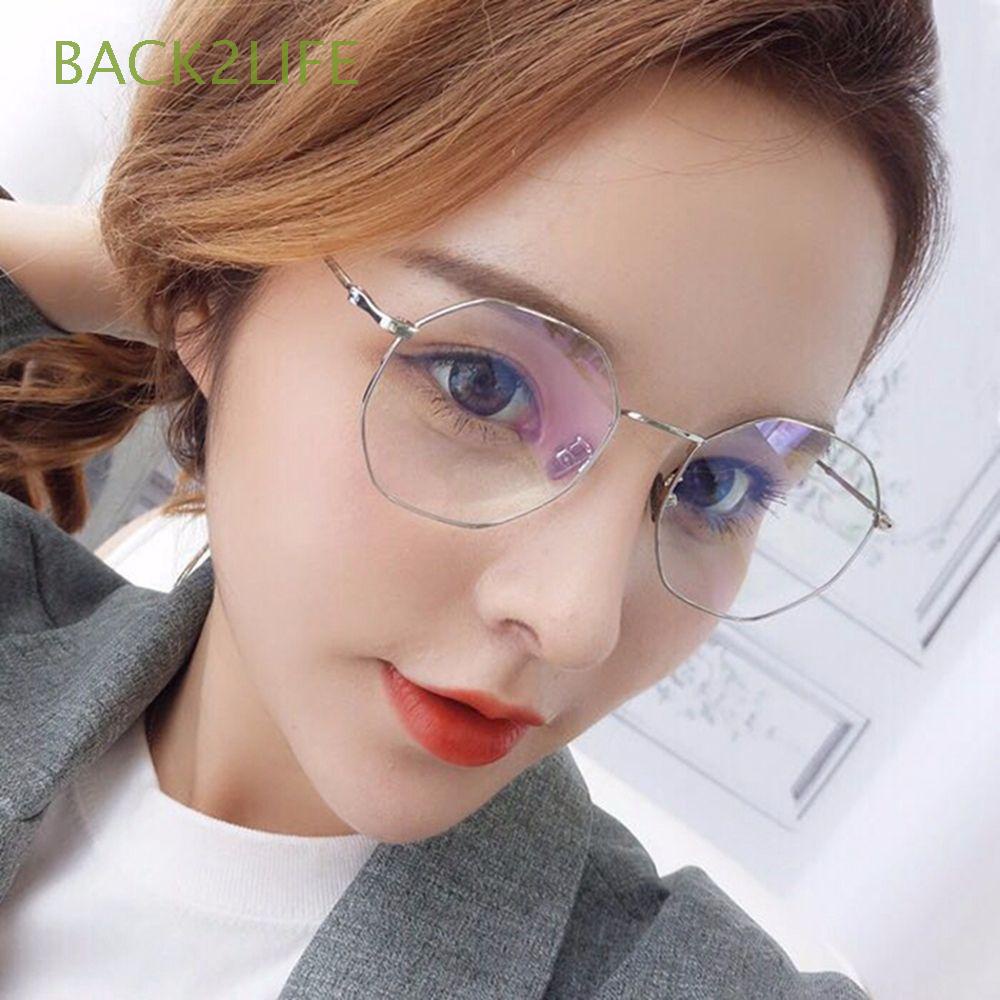 Kính Mát Gọng Hình Học Chống Ánh Sáng Xanh Phong Cách Hàn Quốc Thời Trang Cho Nữ 2Life