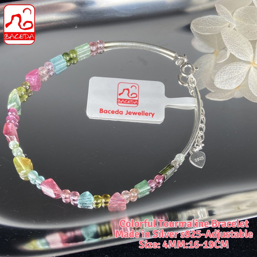 Baceda thủy tinh thiên nhiên với vòng tay đá thiên nhiên có giấy chứng nhận và hộp đi kèm