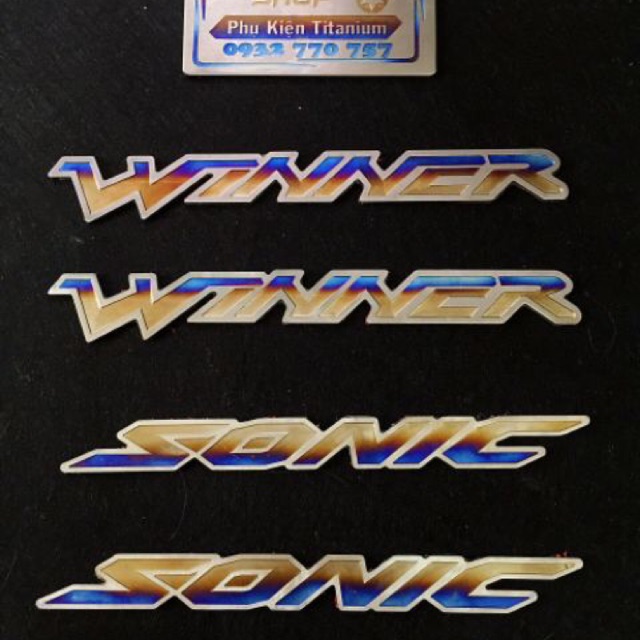 Cặp chữ Titan xe VARIO WINNER SONIC RAIDER SATRIA EX MXKING SH MSX CLICK VISION WAVE DREAM