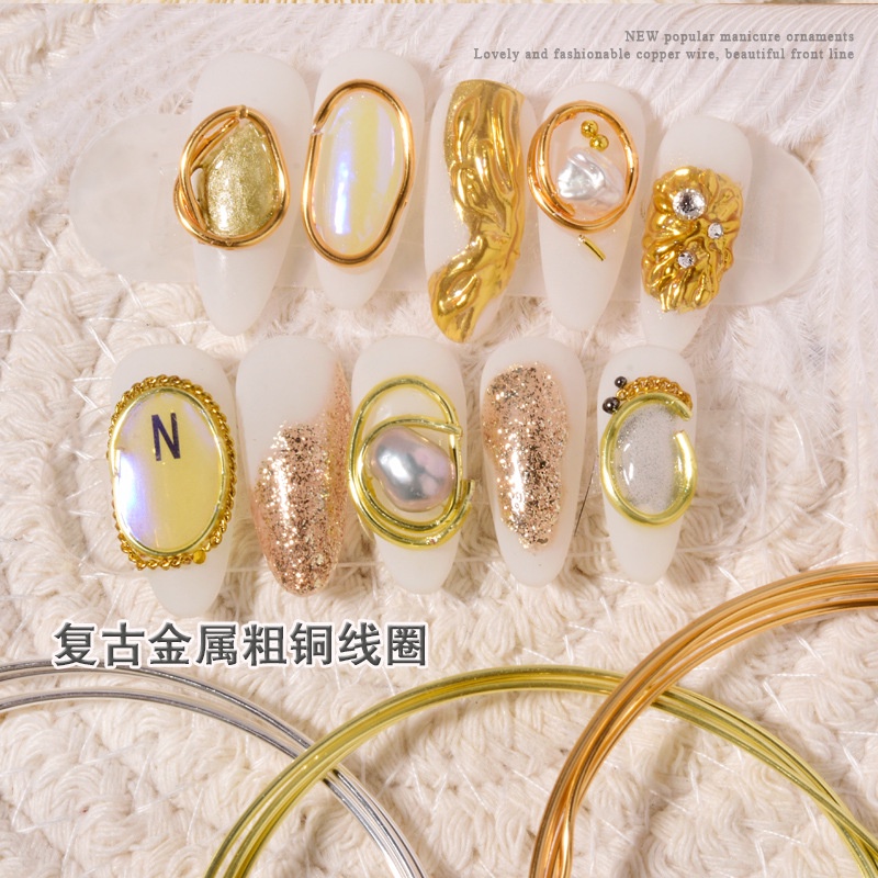 Dây đồng dẻo bản to dùng uốn tạo hình phụ kiện trang trí móng