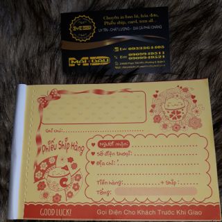 Phiếu ship mèo thần tài A6 100 trang