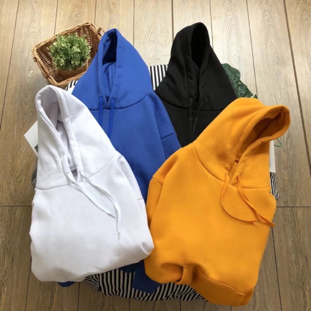 Áo hoodie trơn vải nỉ lót bông dày dặn nhiều màu | BigBuy360 - bigbuy360.vn