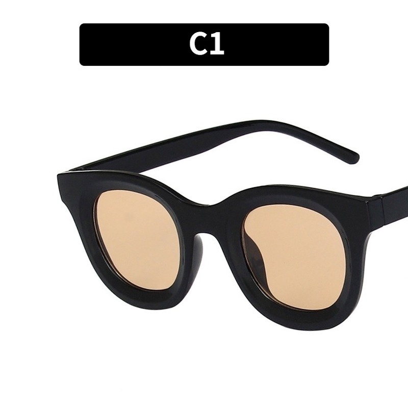 (KIQI-FASHION) COD Kính Mát Gọng Tròn Chống Tia Uv400 Phong Cách Hip Hop Thời Trang Cho Nam Và Nữ