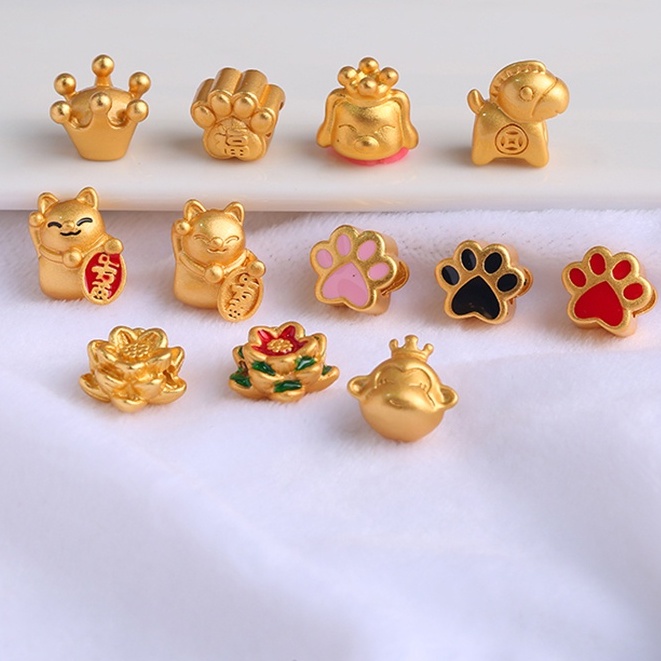 [Hàng Có Sẵn Giao Hàng Ngay Lập Tức] Phụ Kiện Hạt Tách Dầu / Vòng Tay Bện Dây Vàng Đồng Hình Chân Mèo May Mắn Không Gây Dị Ứng diy Thảm Chống Trượt Tiện Lợi Chất Lượng