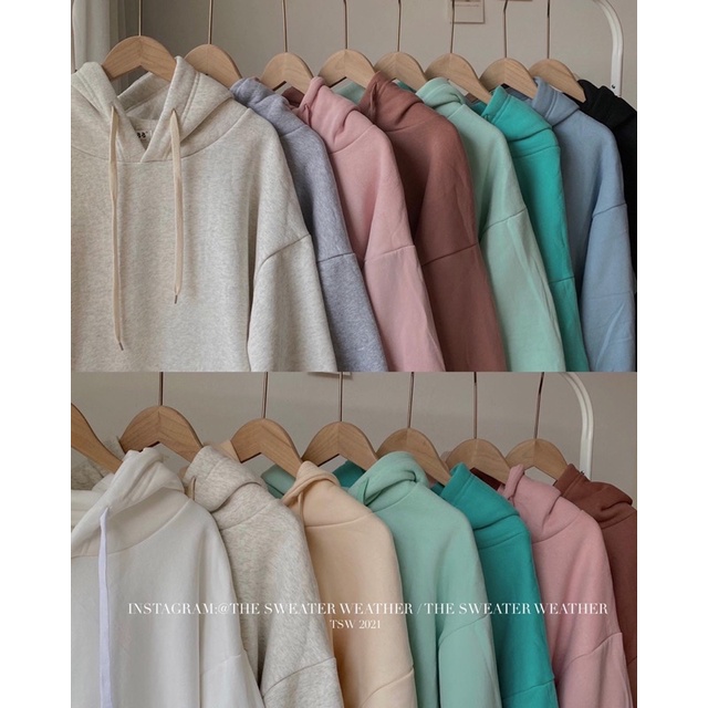 (Ảnh thật) Áo hoodie nỉ bông trơn the.sweaterweather TSW | BigBuy360 - bigbuy360.vn