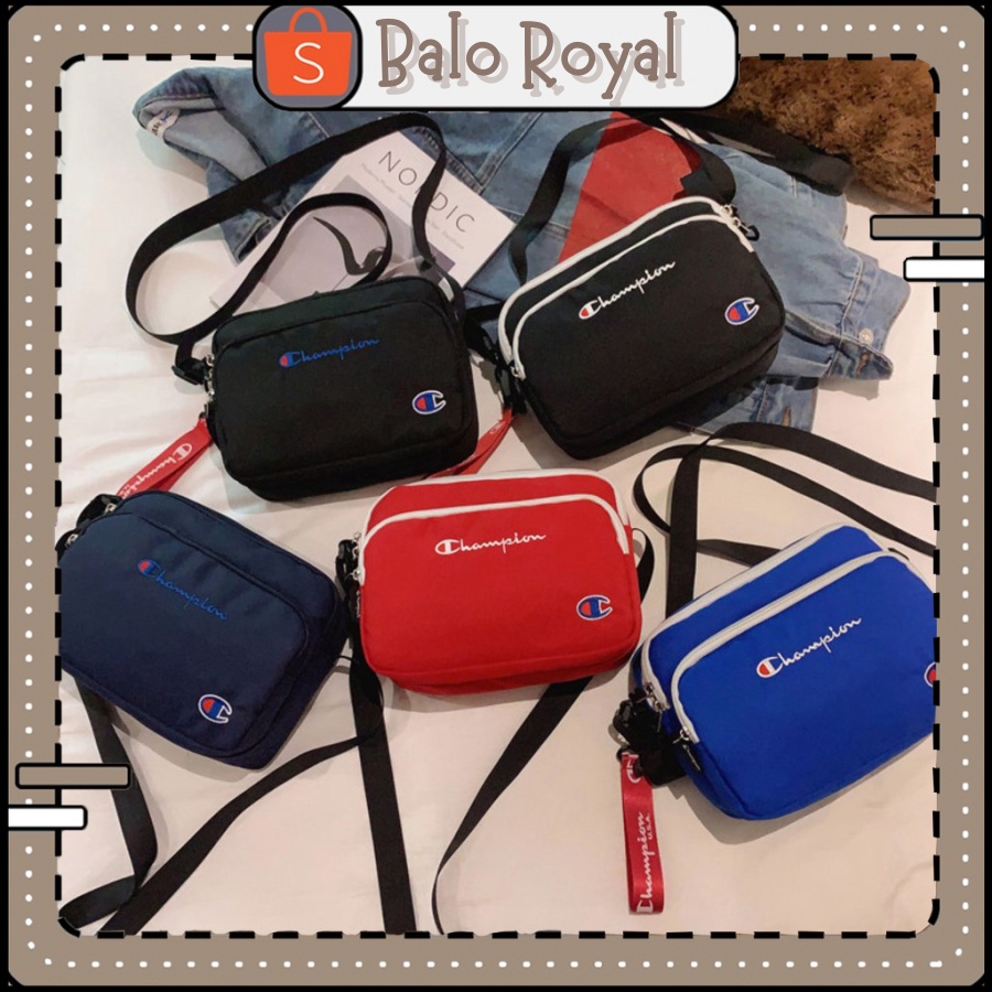 Túi đeo chéo Champion bao tử mini Shoulder Bag thời trang nam nữ | CROSSBAG | royal