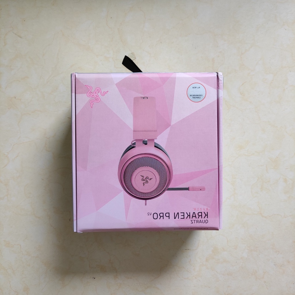 Tai nghe chụp tai  Razer Kraken Quartz Pink Edition màu hồng - Chính hãng Razer màu hồng dành cho bạn nữ