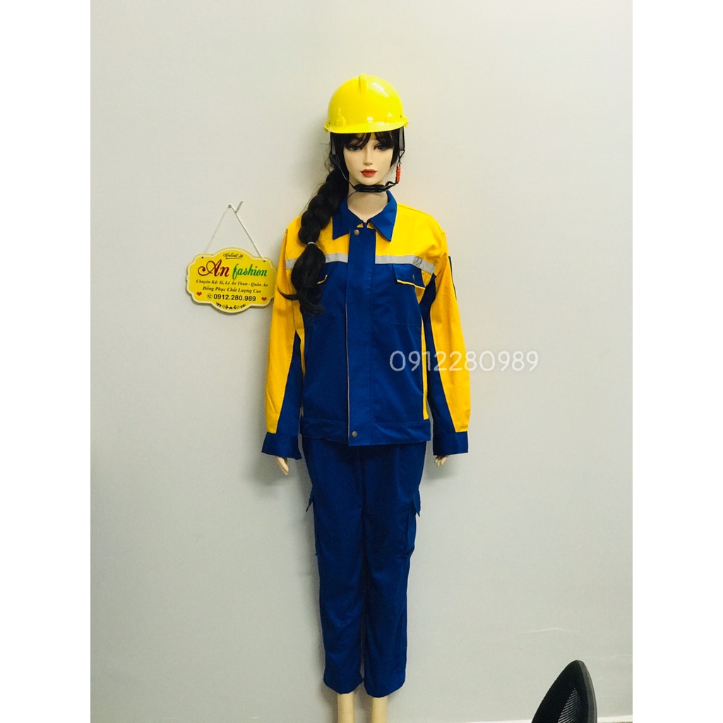 Đồ kỹ sư túi hộp -  Quần áo bảo hộ lao động cao cấp chất kaki Hàn Quốc dày dặn _ Hình chụp thật