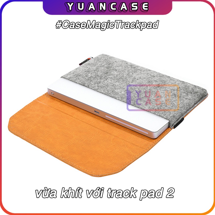 Bao da PU cho bàn di chuột Magic Trackpad 2, có khóa dây thun