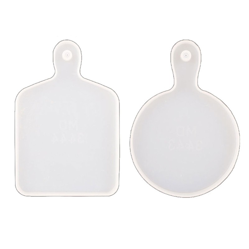 Bộ 2 khuôn silicon để tự làm khay lót cốc trang trí nội thất tiện lợi