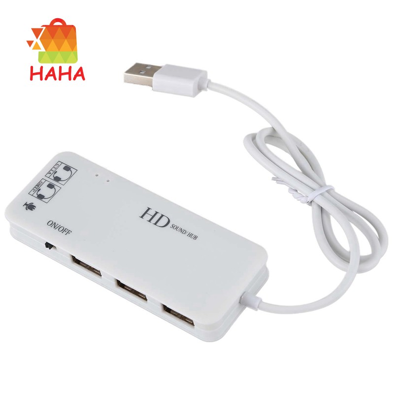 Card Âm Thanh 3 Cổng Usb Cho Pc White