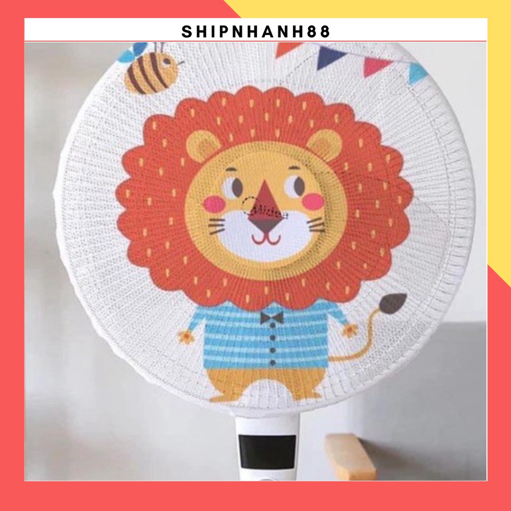 Lưới bọc quạt an toàn cho bé hình hoạt hình dễ thương - loại to trùm kín quạt 88057 SHIPNHANH88
