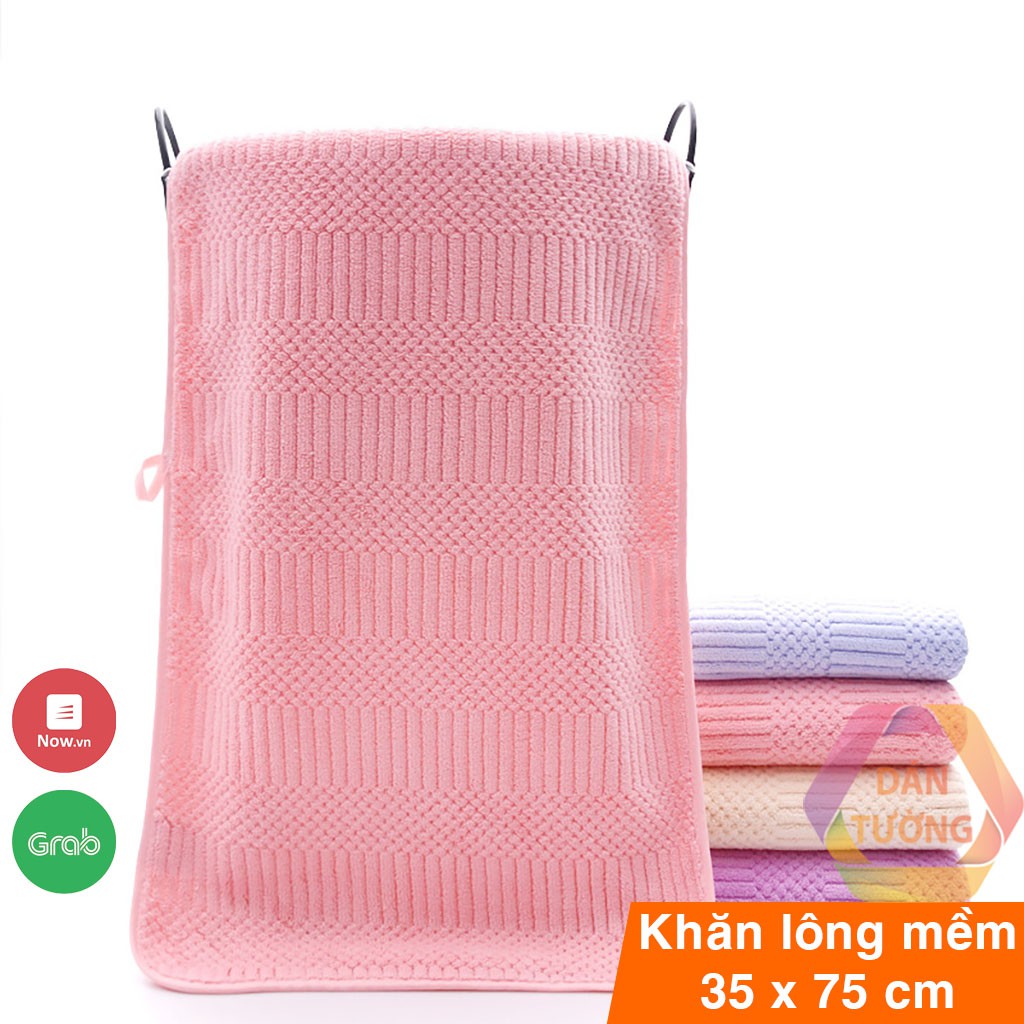 Khăn lau mặt lông mềm siêu thấm nước MDT, khăn mặt size 35x75 cm có quai treo tường tiện lợi - KV3