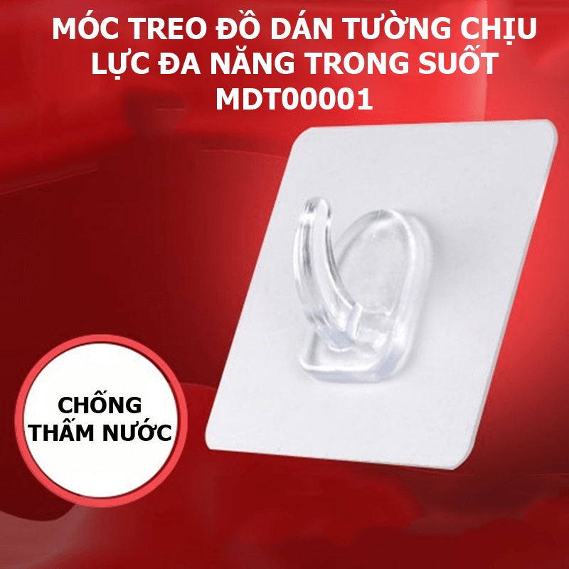 Móc treo đồ dán tường chịu lực đa năng trong suốt MDT00001