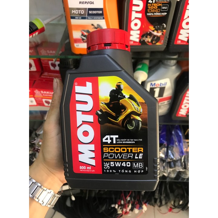 Nhớt Motul Scooter Power LE 5W40 0.8L Tổng Hợp 100%