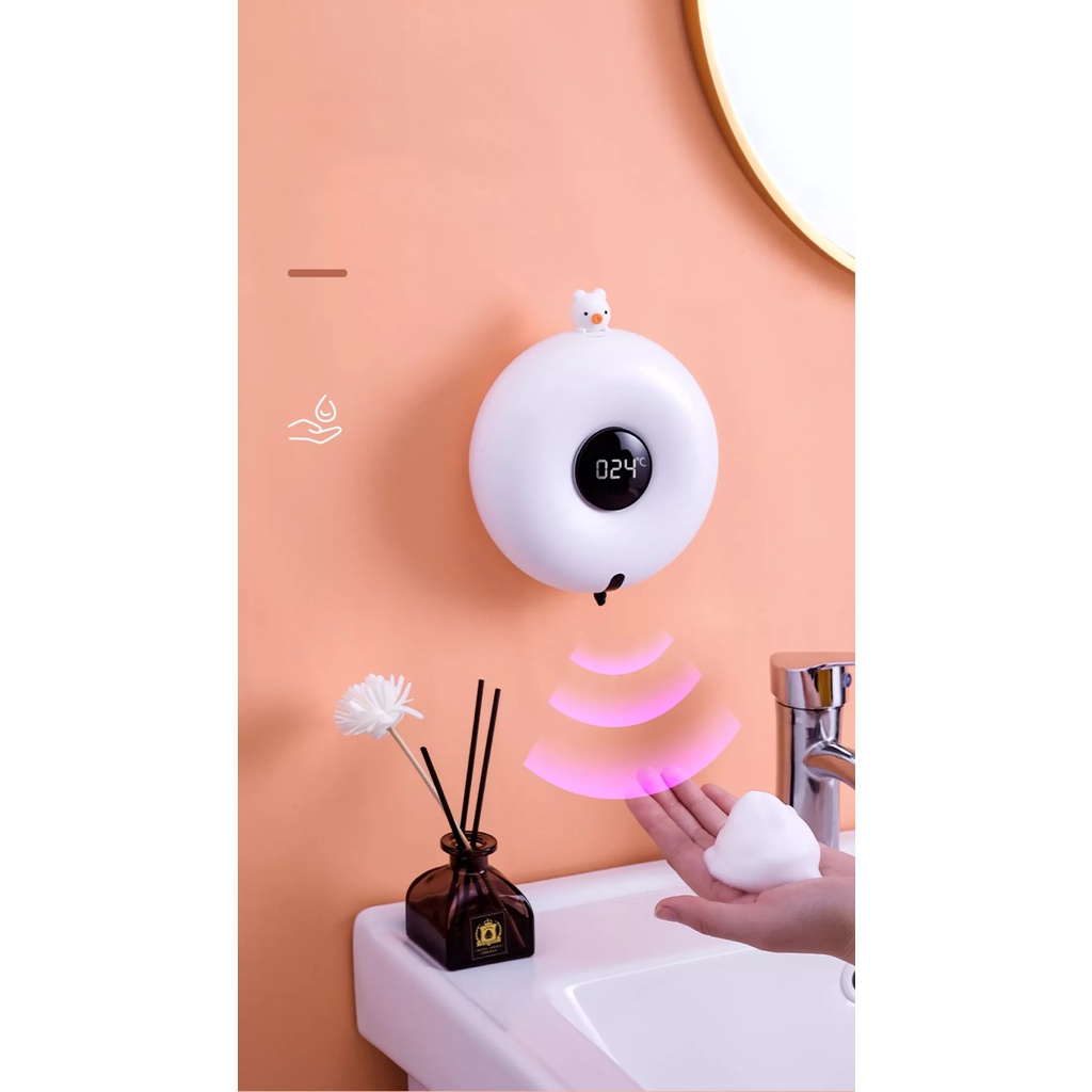 Bình UARELIFFE Đựng Xà Phòng Rửa Tay Cảm Biến Hồng Ngoại 280ml Gắn Tường Tiện Lợi