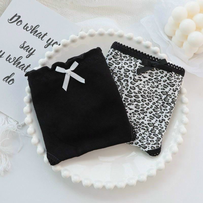 Quần lót nữ cotton họa tiết cạp viền ren siêu gợi cảm