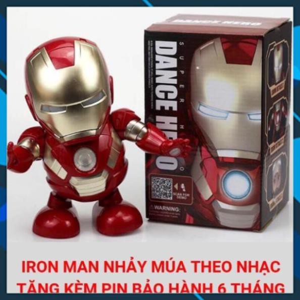 [Rẻ vô địch] Đồ Chơi Siêu Nhân Iron Man loại đắt-Mở Mặt-Có Nhạc-Nhảy