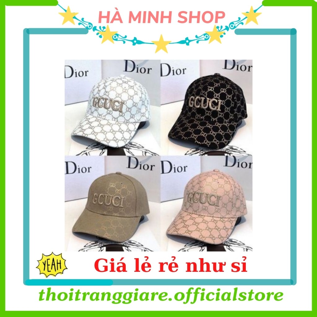 Siêu Chất Mũ Lưỡi Trai Nam Nữ - Nón Kết Thêu Logo GCUCI Thể Thao Kaki Mền Mịn Thoáng Mát Thấm Hút Mồ H