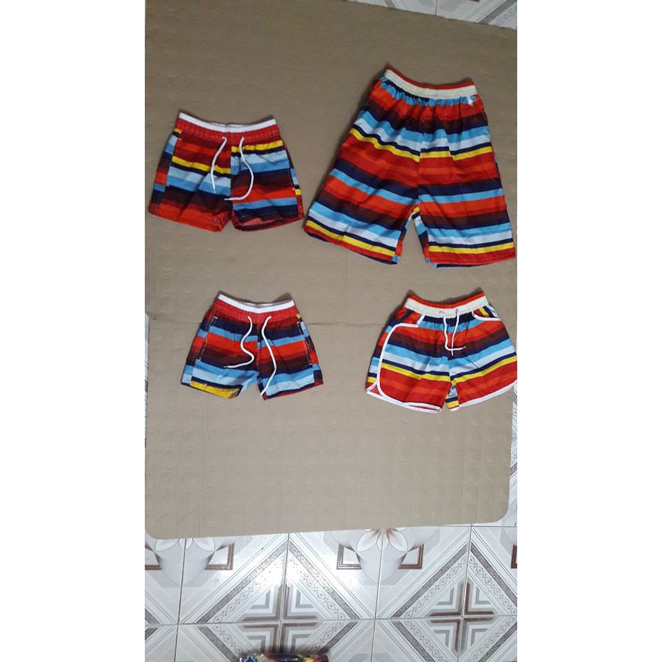 Combo 4 quần áo đi biển bố mẹ và hai con