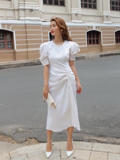 ĐẦM DÀI TAY BỒNG - LINEN DRESS