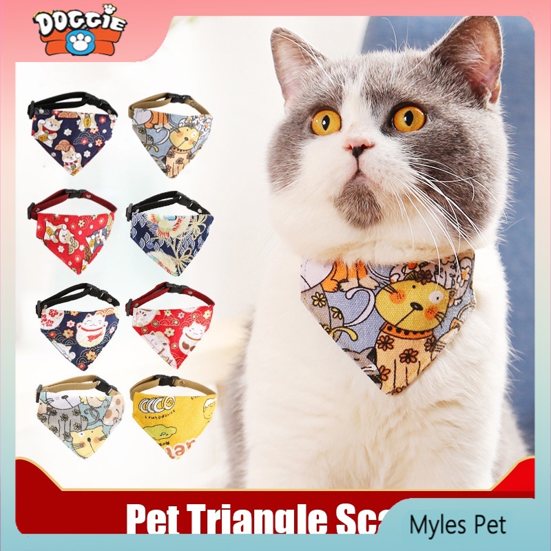 ★〓Myles Pet〓★ Khăn choàng cổ hình tam giác có thể điều chỉnh đáng yêu cho thú cưng
