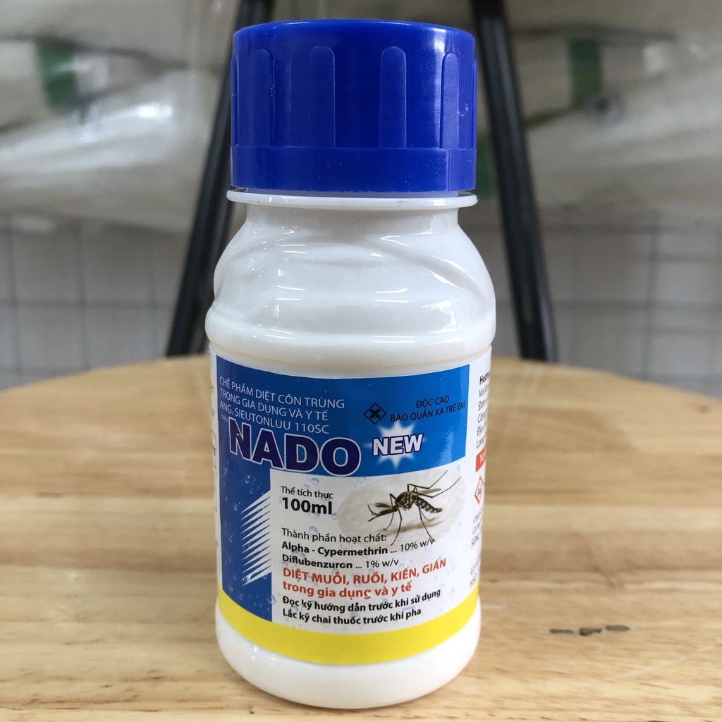 Combo 5 chai chế phẩm diệt muỗi Nado 100ml dùng trong gia dụng và y tế