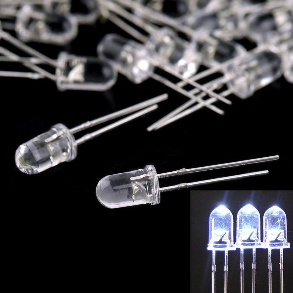 Set 100 Đèn LED Diodes 15000MCD Ánh Sáng Trắng Chất Lượng Cao