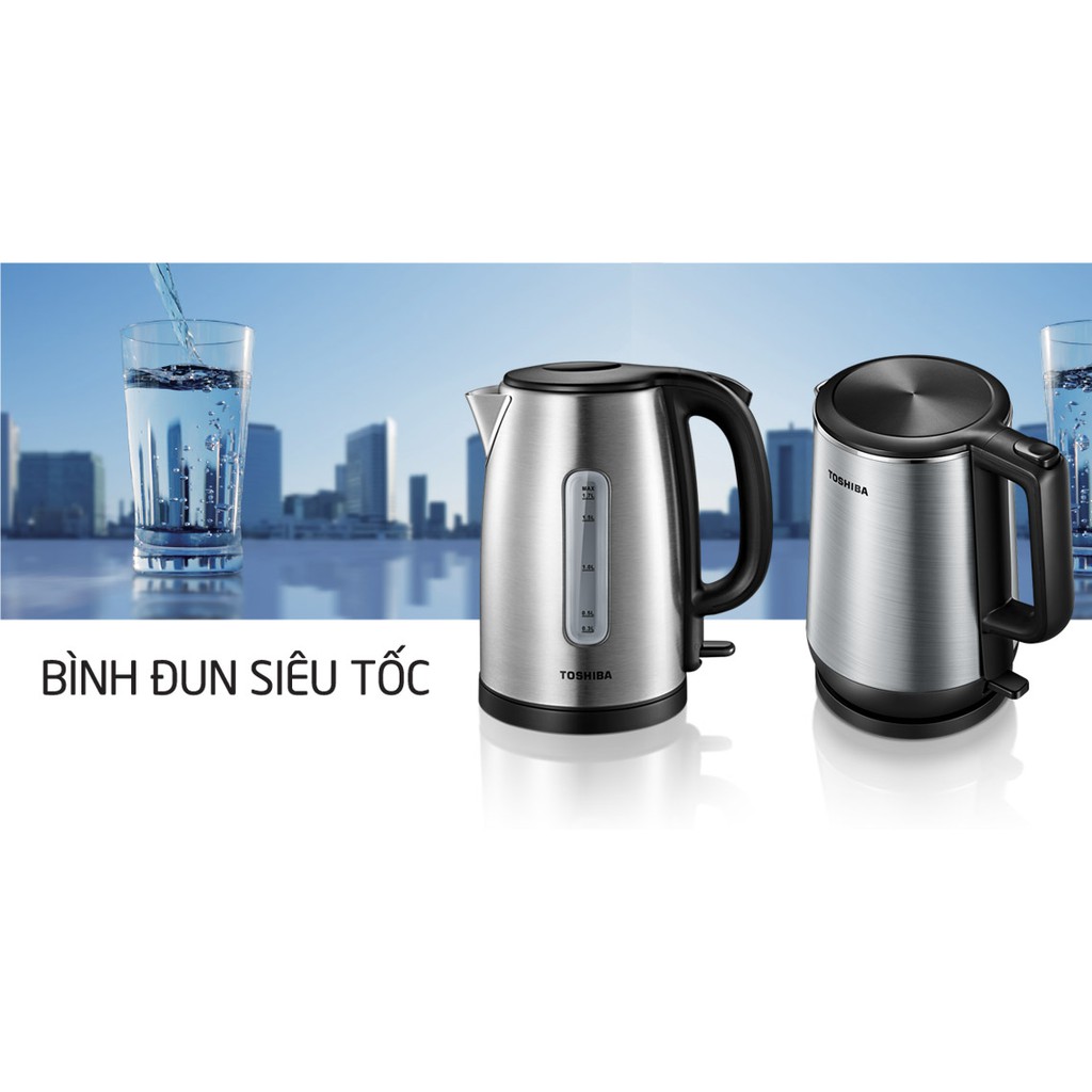 Bình đun siêu tốc Toshiba KT-17SH1NV (1,7L) - Hàng chính hãng